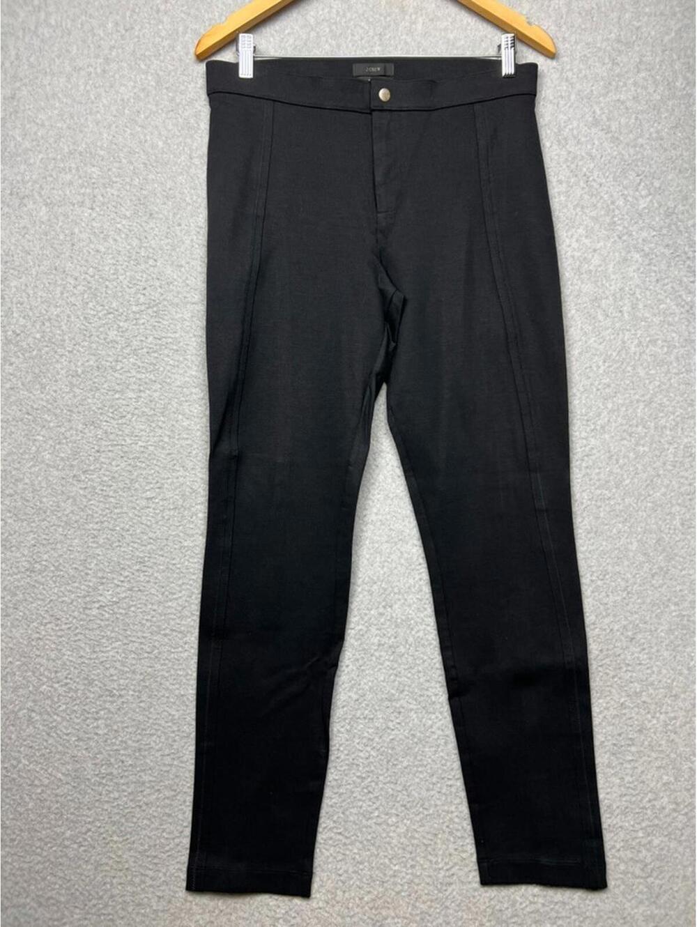 J Crew Pixie pants Pixie Skinny Trousers Size 10R Simple Office Career Black